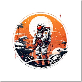 Colorful Astronaut in Space #13 Posters and Art
